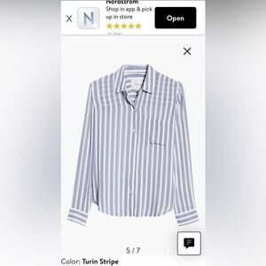 Rails “Josephine Turin Strip” shirt. NWT